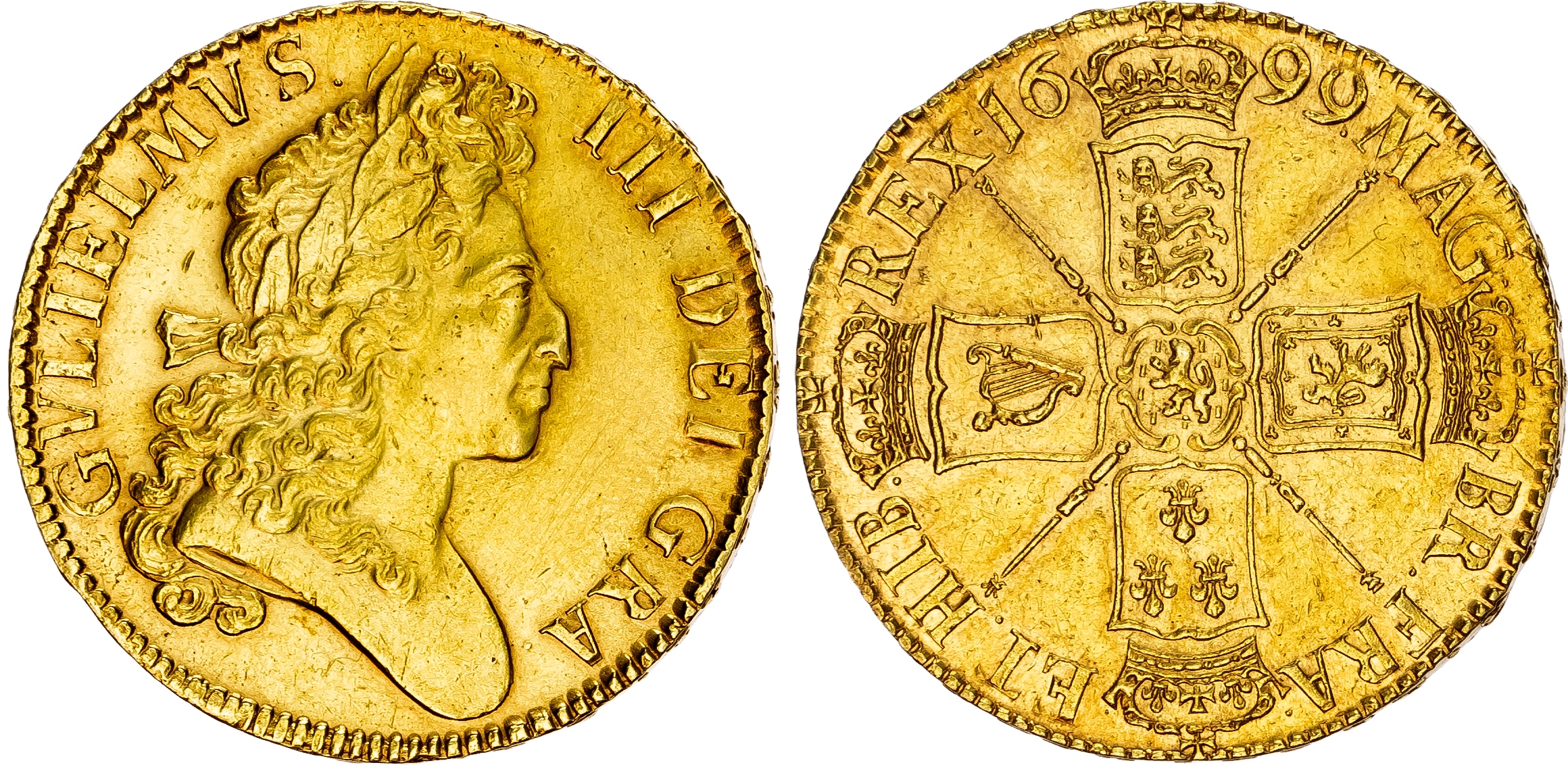 William III (1694-1702), Five-Guineas, 1699
