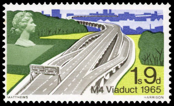 GB: 1968 1s9d British Bridges gold (Queen's head) omitted fine unmounted o.g. SG 766a