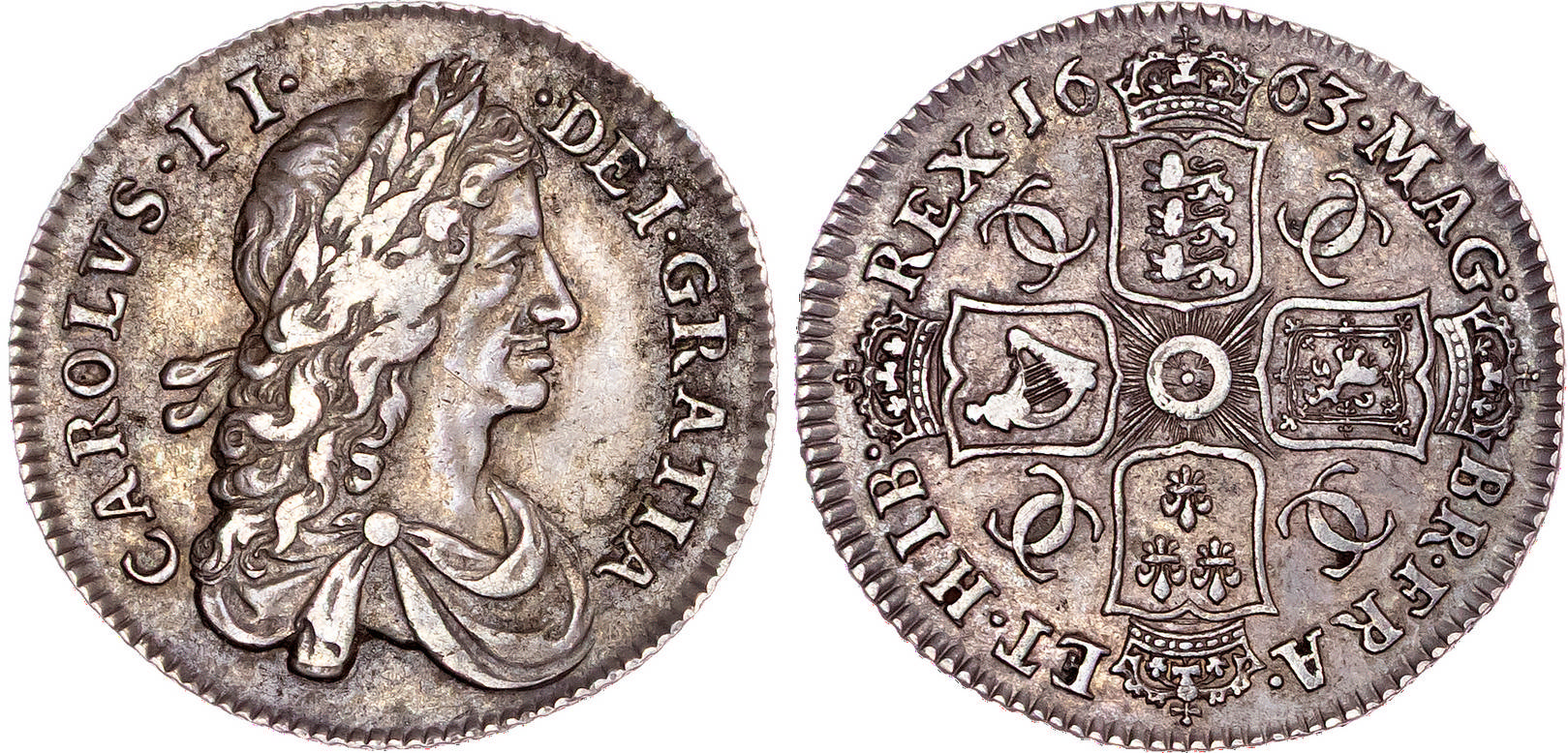Charles II (1660-1685), AR Shilling.
