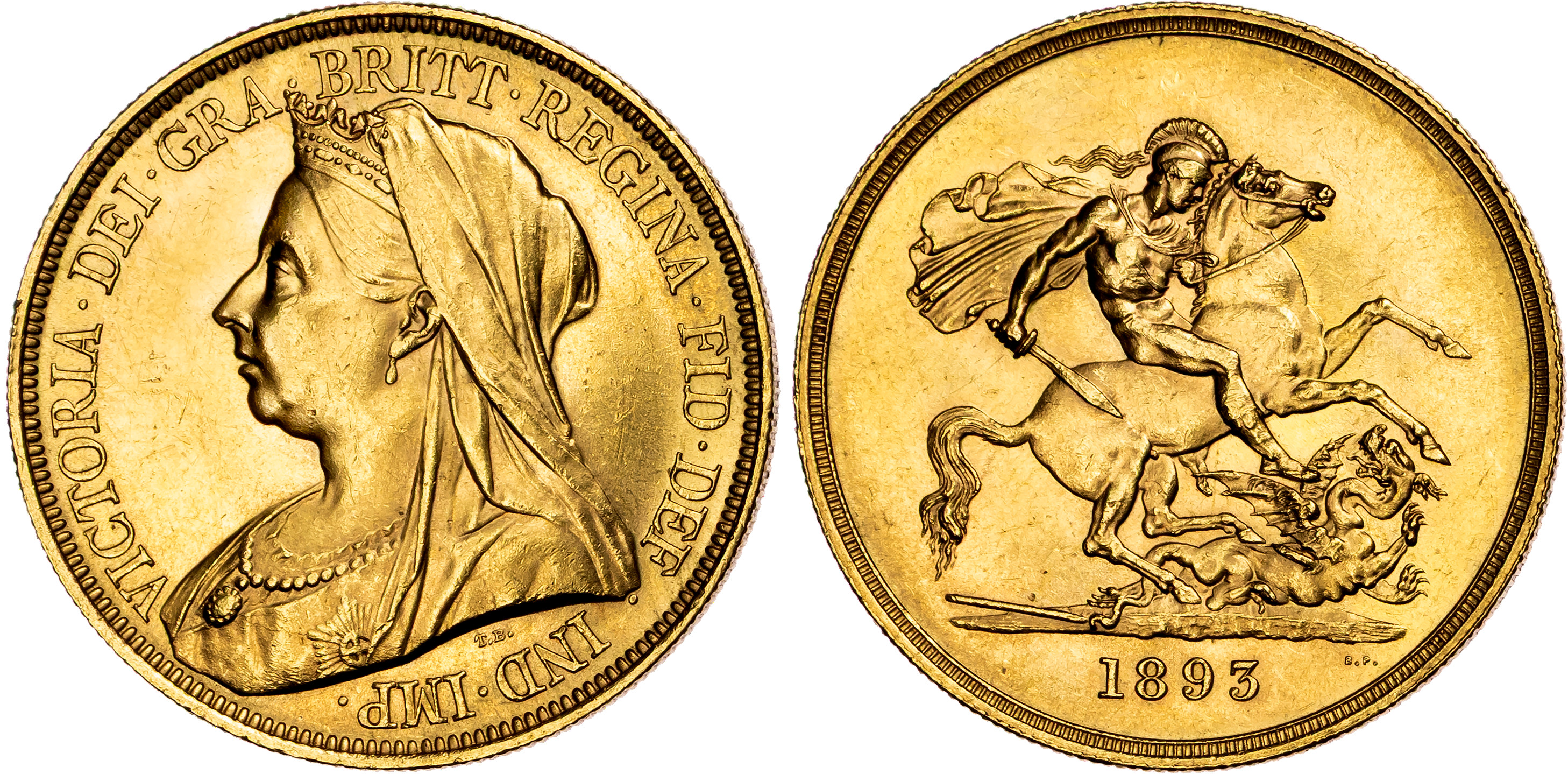 Victoria (1837-1901), AV Five Pounds, 1893.