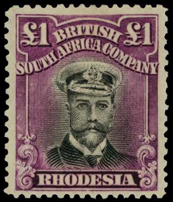 1918-21 £1 Head Die IIIB, perf 14, toned...