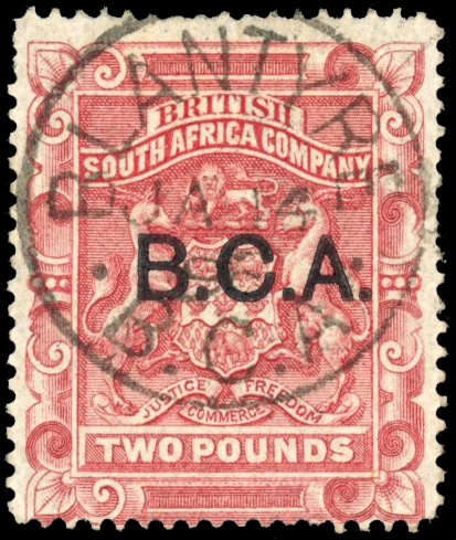 Nyasaland SG 15 1891 £2 rose-red used