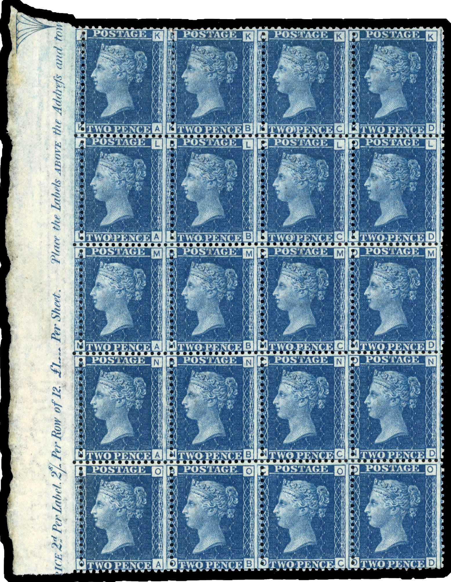 1869 2d blue Pl.15. Very fine and fresh...