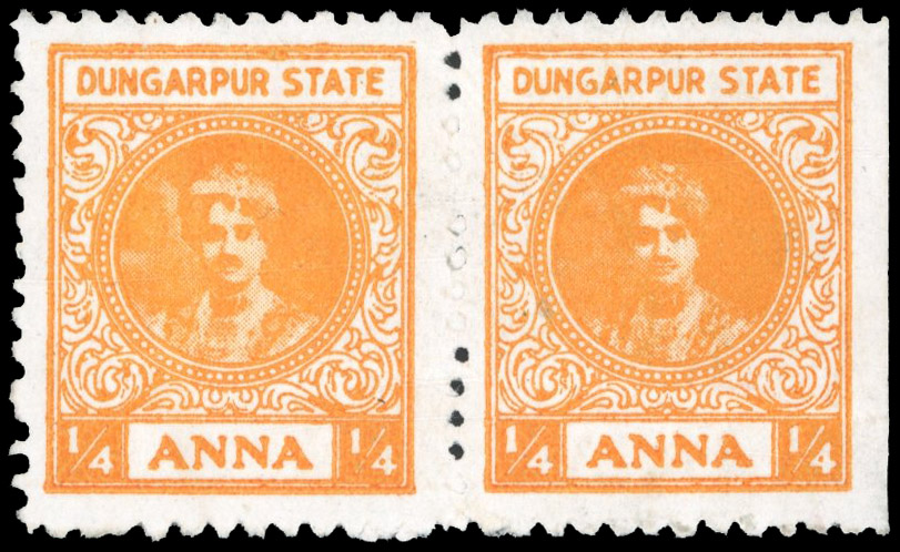 I.F.S Dungarpur SG 9c mint pair