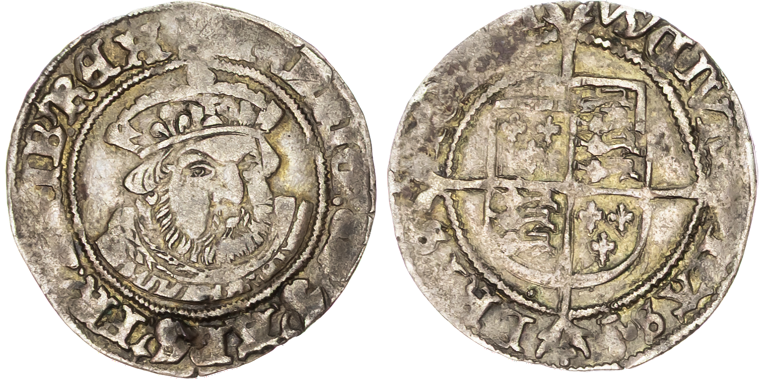 Henry VIII (1509‑1547), Third Coinage (1544‑1547), AR Halfgroat, Bristol mint, mm. WS.