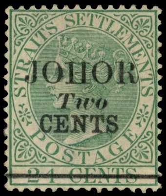 1891 2c on 24c green, type 18 with...