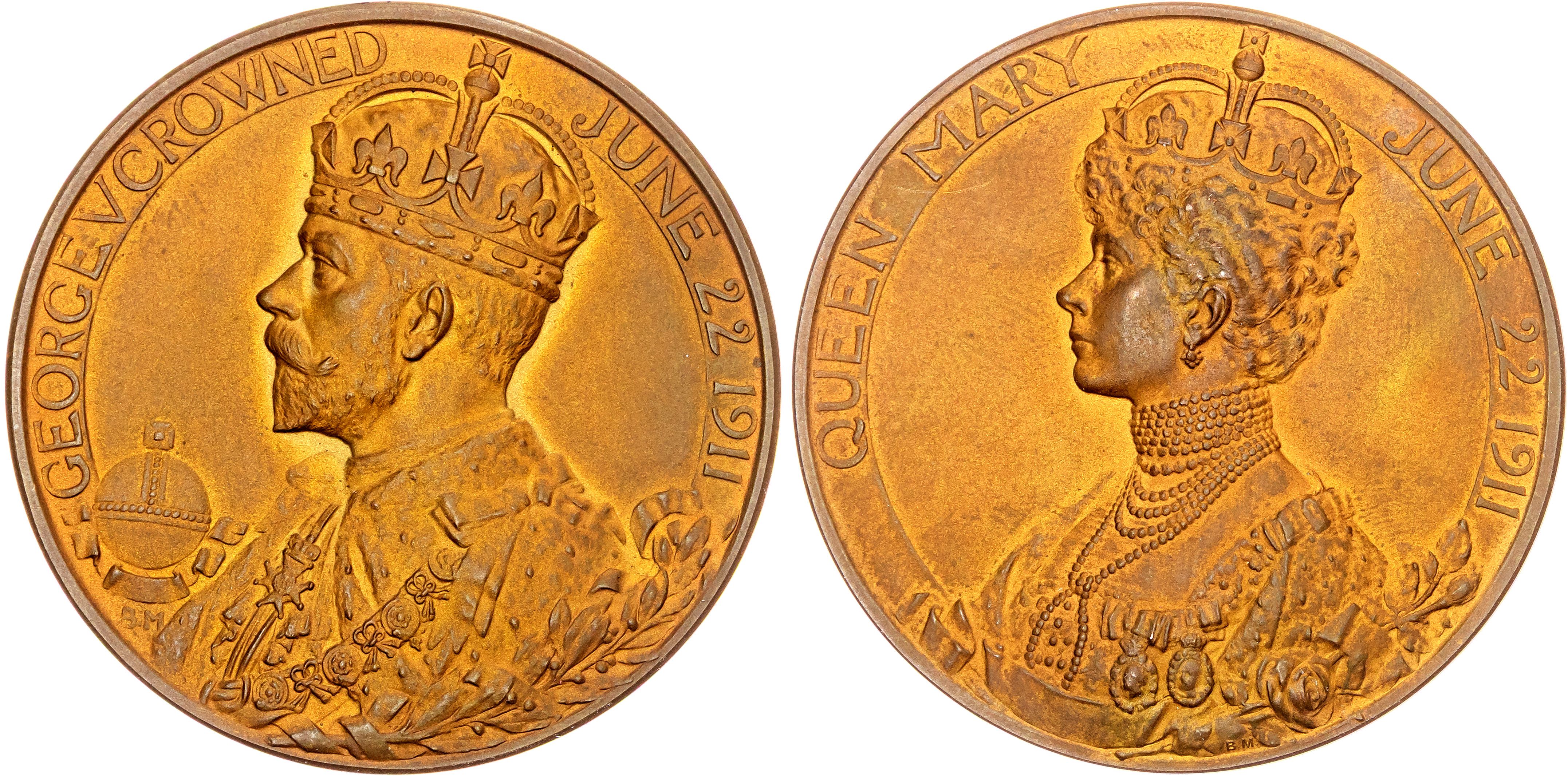 George V 1911-1936, Coronation 1911, Copper Medal in official box of issue by B. Mackennel.