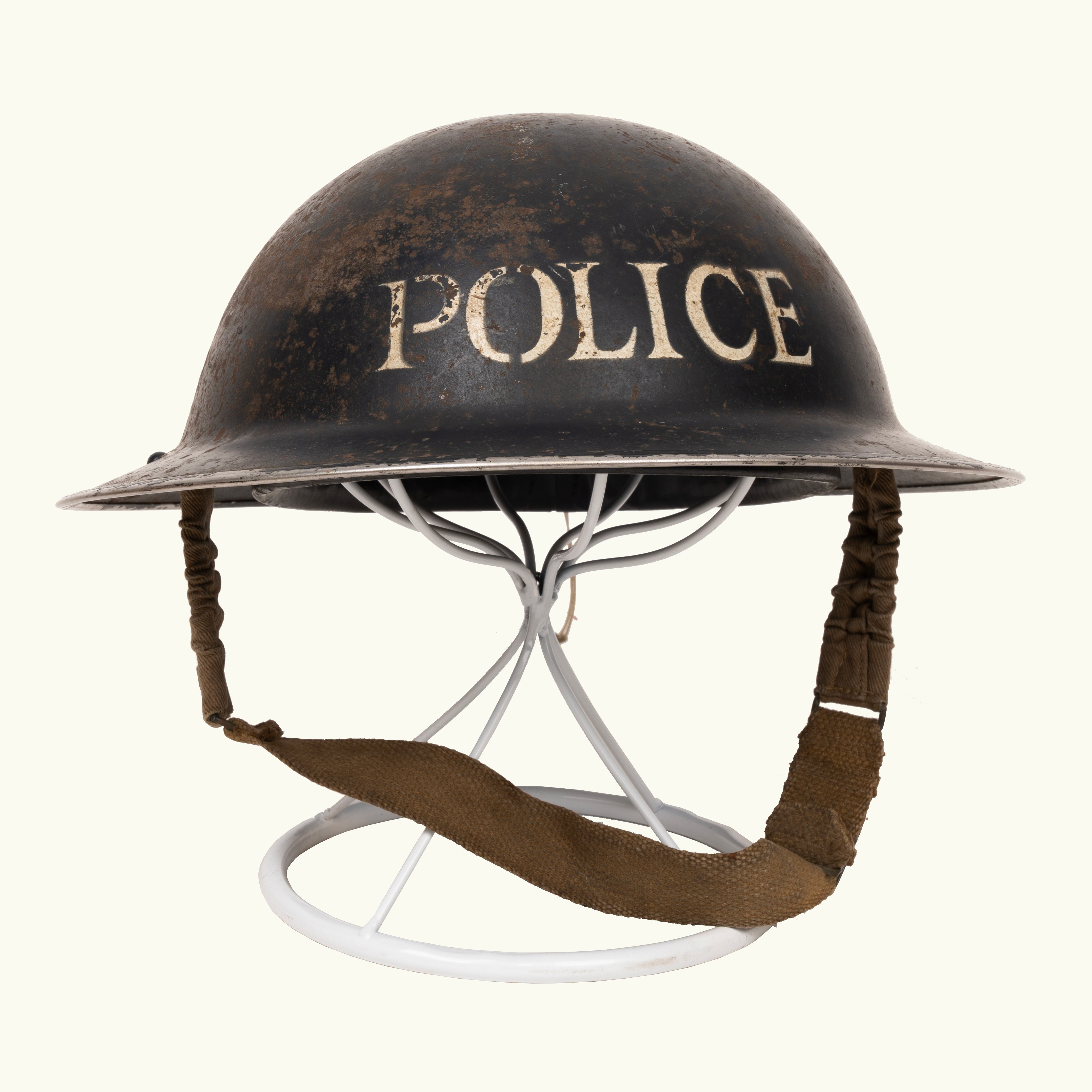WWII Home Front Steel Helmet Police Issue