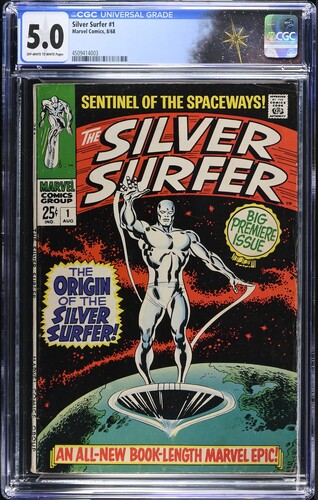 Silver Surfer #1 CGC 5.0 1st Appearance of Shalla-Ball (Marvel Comics, 1968) Off-White to White Pages