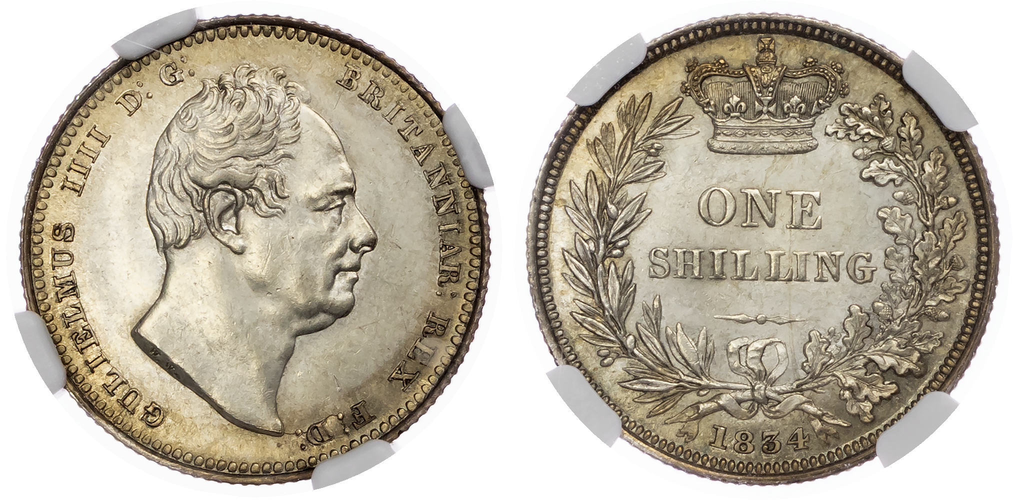 1834 William IV Shilling, 1834 - NGC MS63
