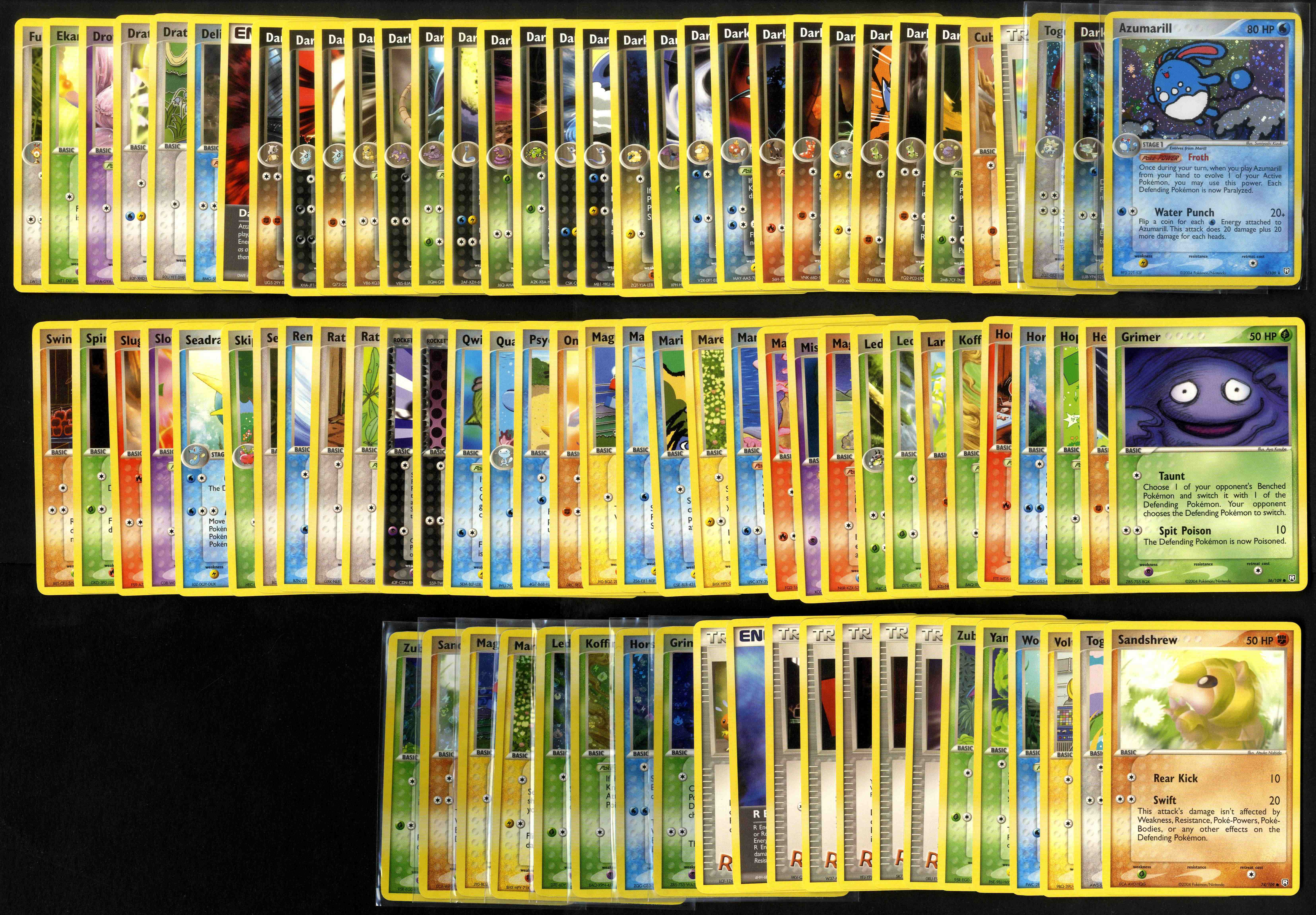 EX Team Rocket Returns - Partially Complete Set - 78/110 + 8 Reverse Holos