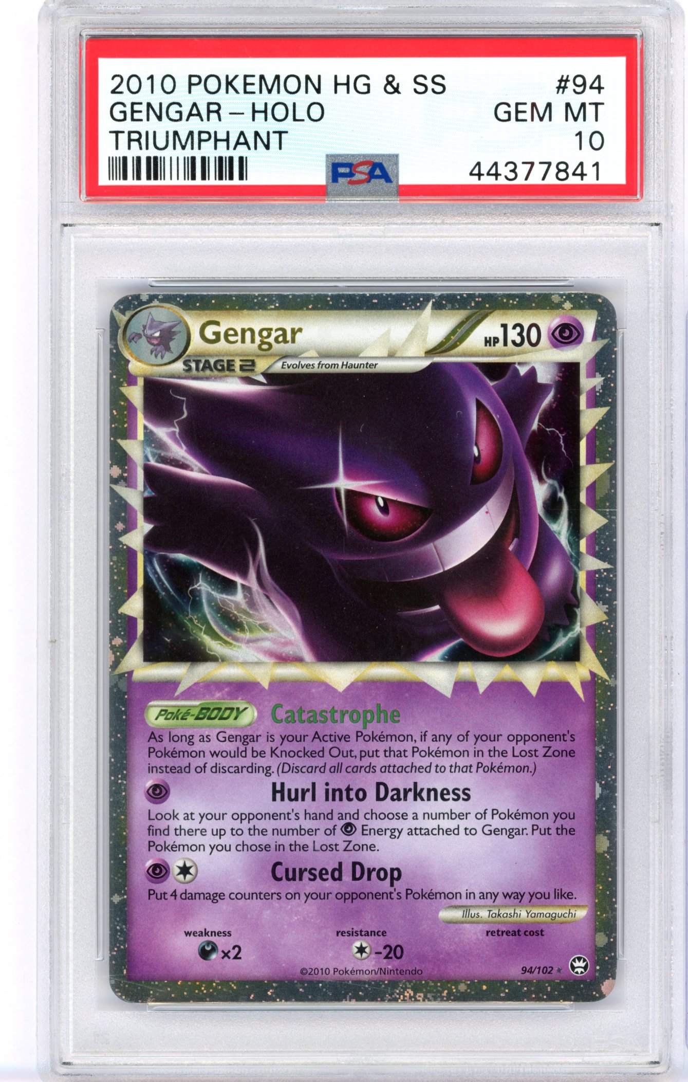 PSA 10 Gengar Prime #94 (2010) HGSS Triumphant