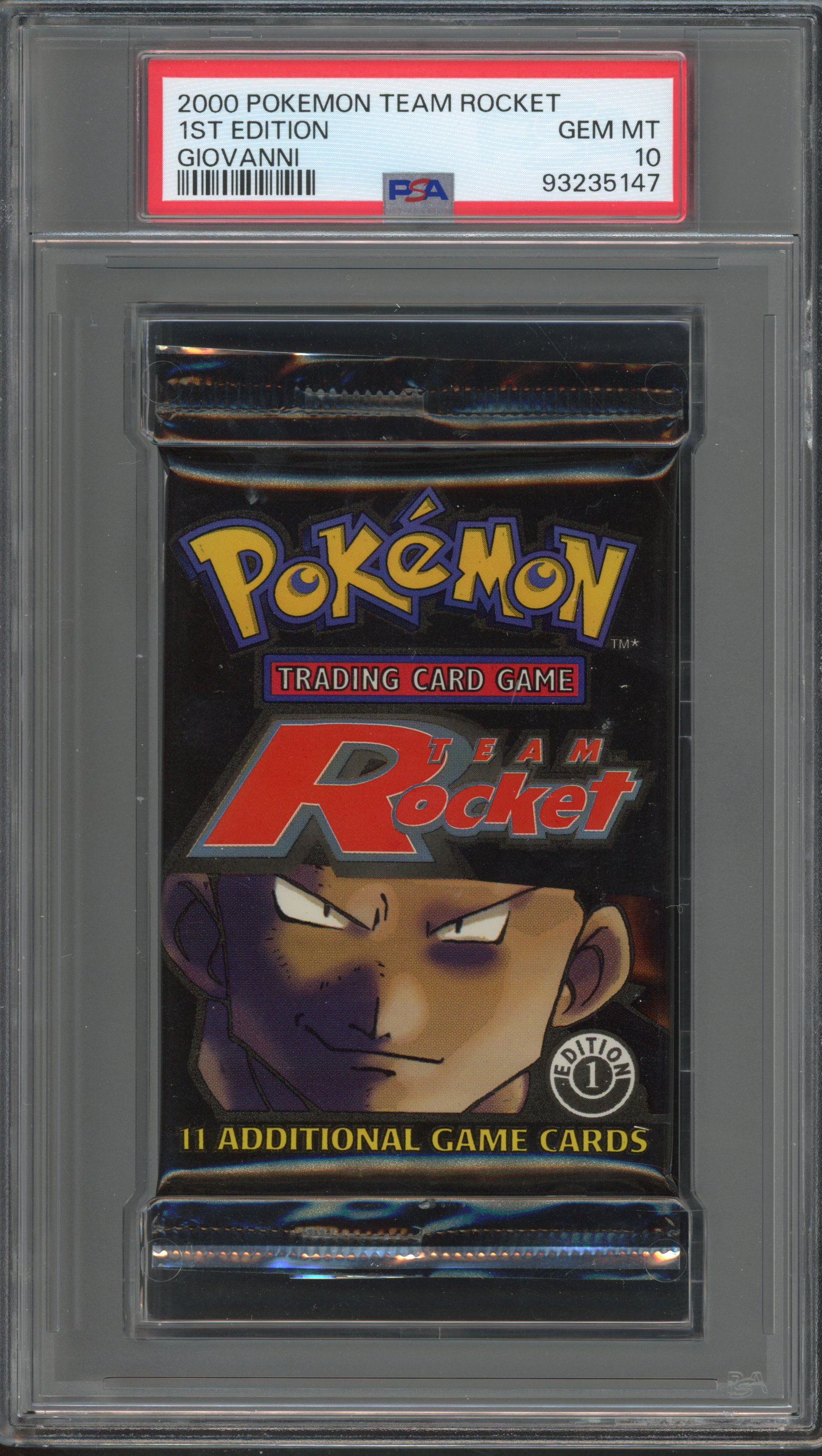 Pokémon TCG - 1st Ed Team Rocket Sealed Booster PSA Gem Mint 10 