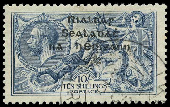 1922 BW 10/- grey-blue with Dollard...