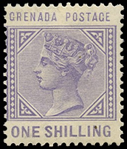 1883 1s pale violet, wmk CA (inverted), large...