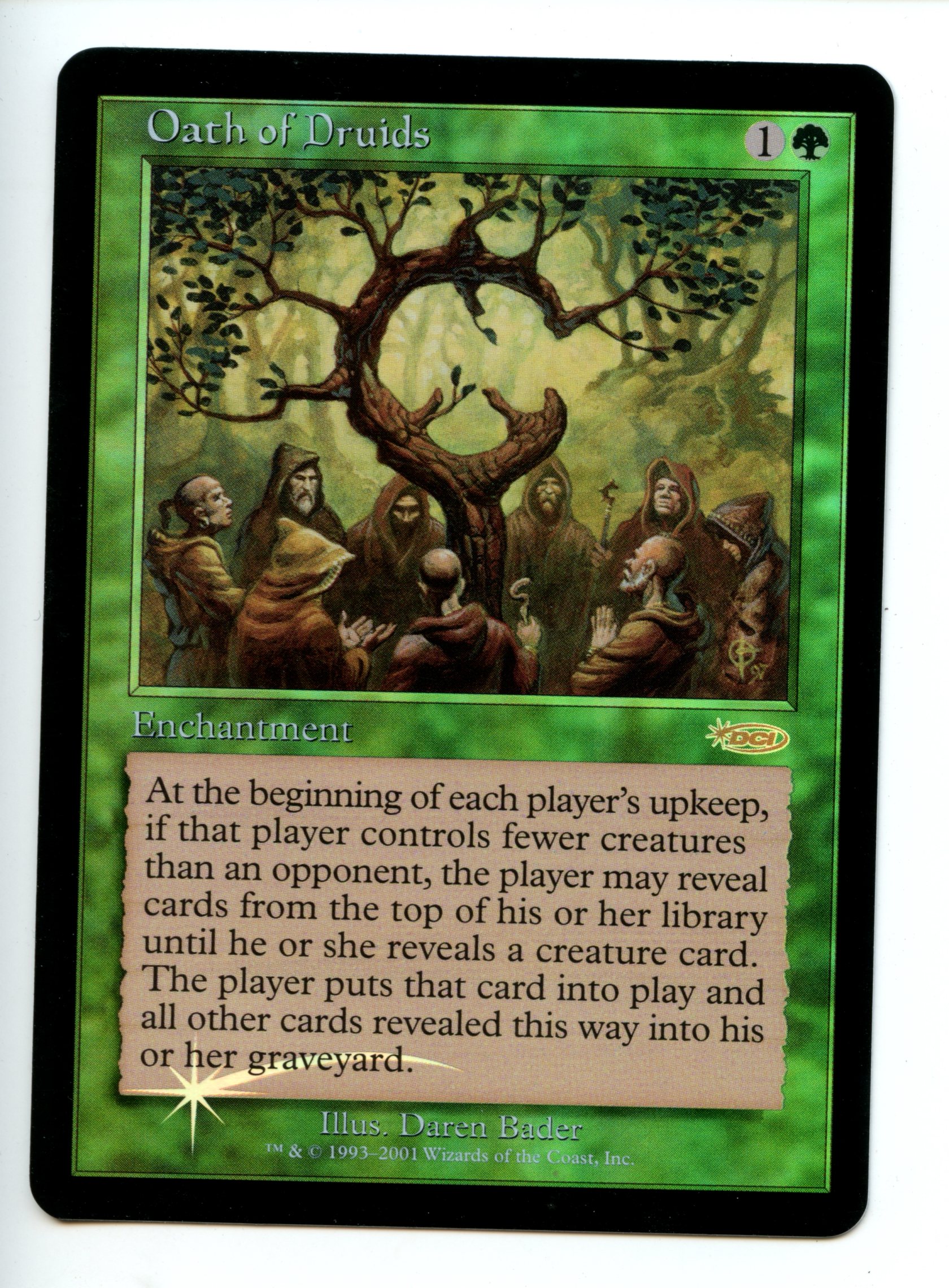 Magic The Gathering - Oath of Druids FOIL - Judge Promo - Lightly Played