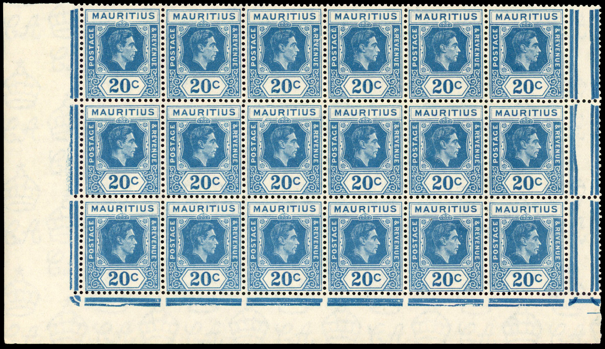 Mauritius SG 258a block mint