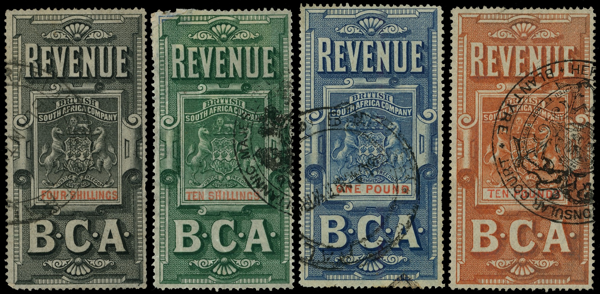 Revenue: 1891 Large format 2s6d to £10 complete...