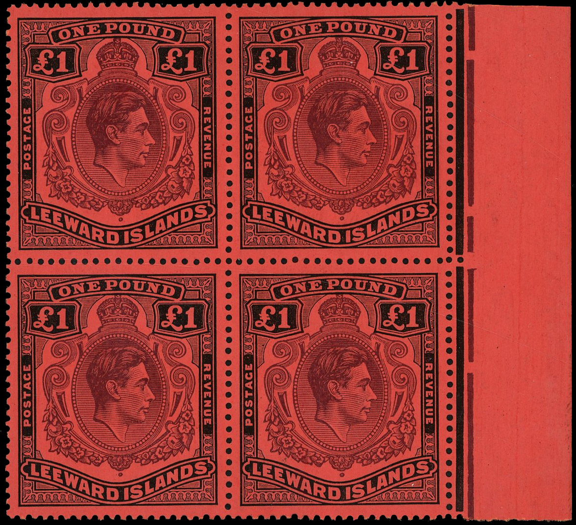 Leeward Islands SG 114 block mint