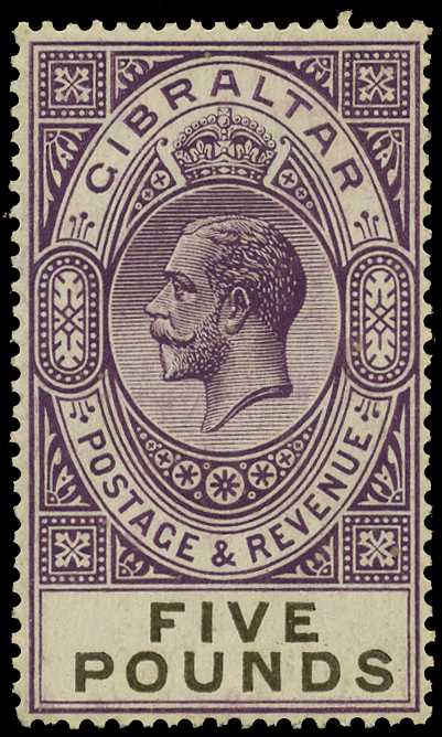 1925 £5 violet and black, fine large part...
