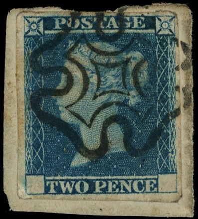 1841 2d Blue trial postally...