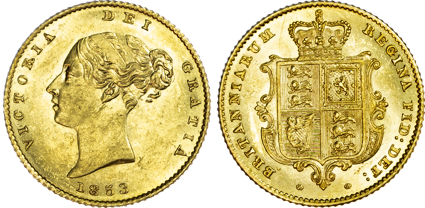 Victoria (1837-1901), Half-Sovereign, 1853