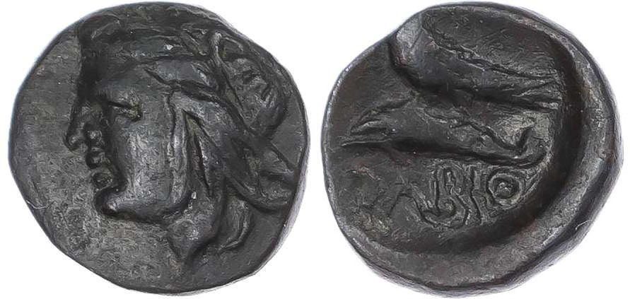 Skythia, Olbia Æ 12mm. 325-320 BC. 