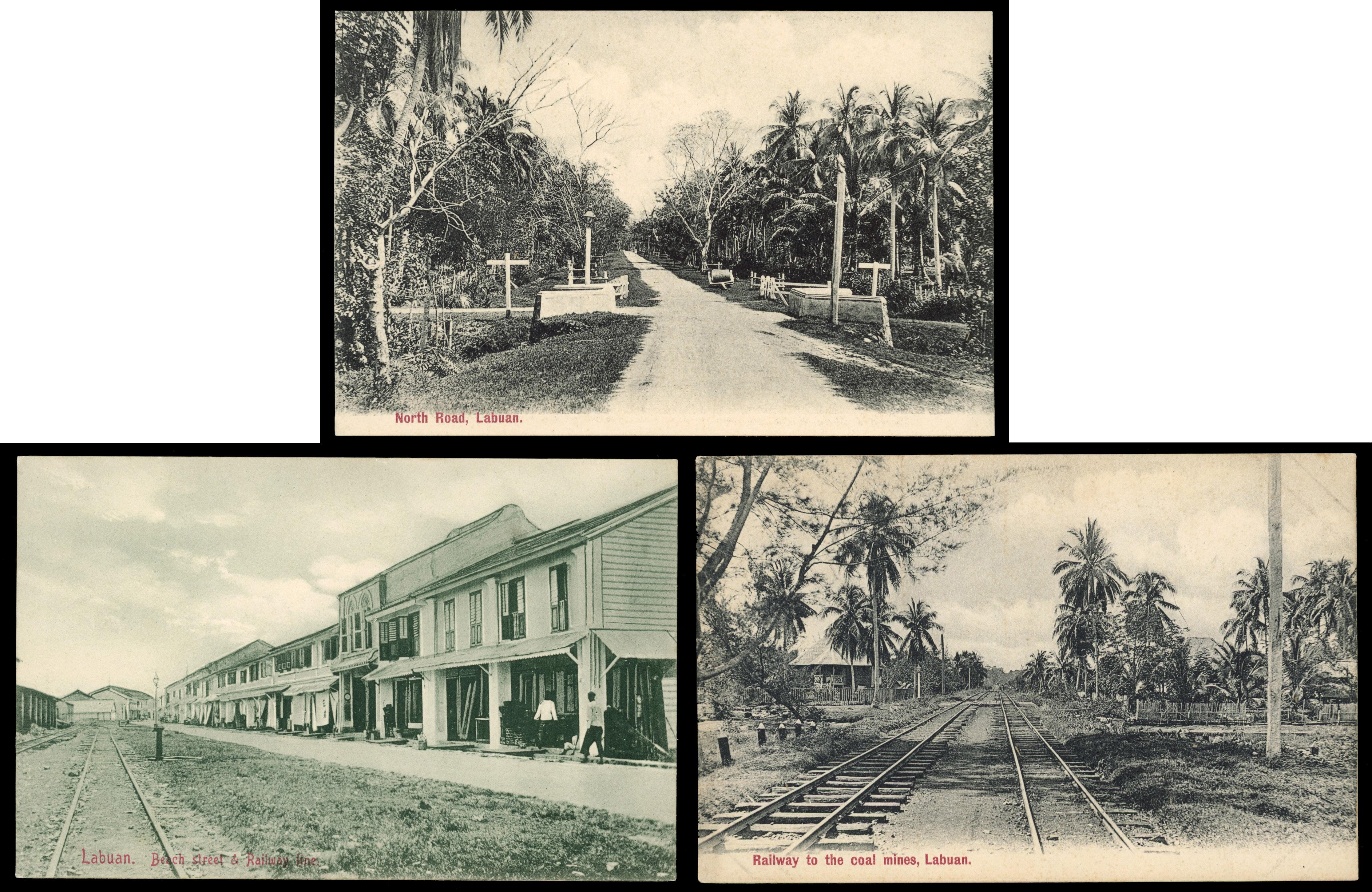 Labuan group of three unused picture postcards