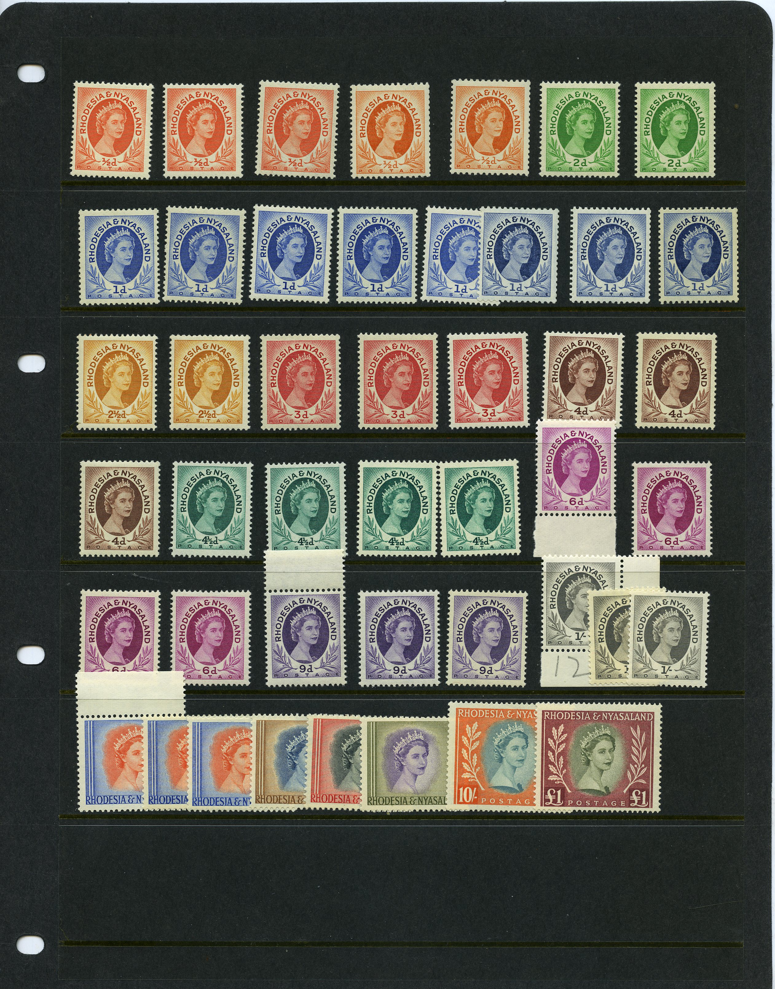 1954-6 set of sixteen, plus 27 extras...