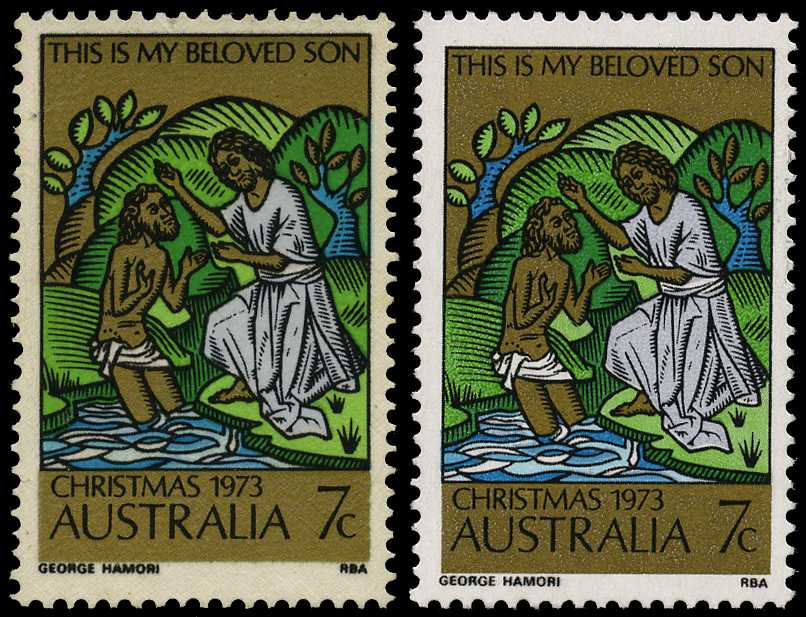 1973 Christmas 7ct (Perf 14x15), variety,...