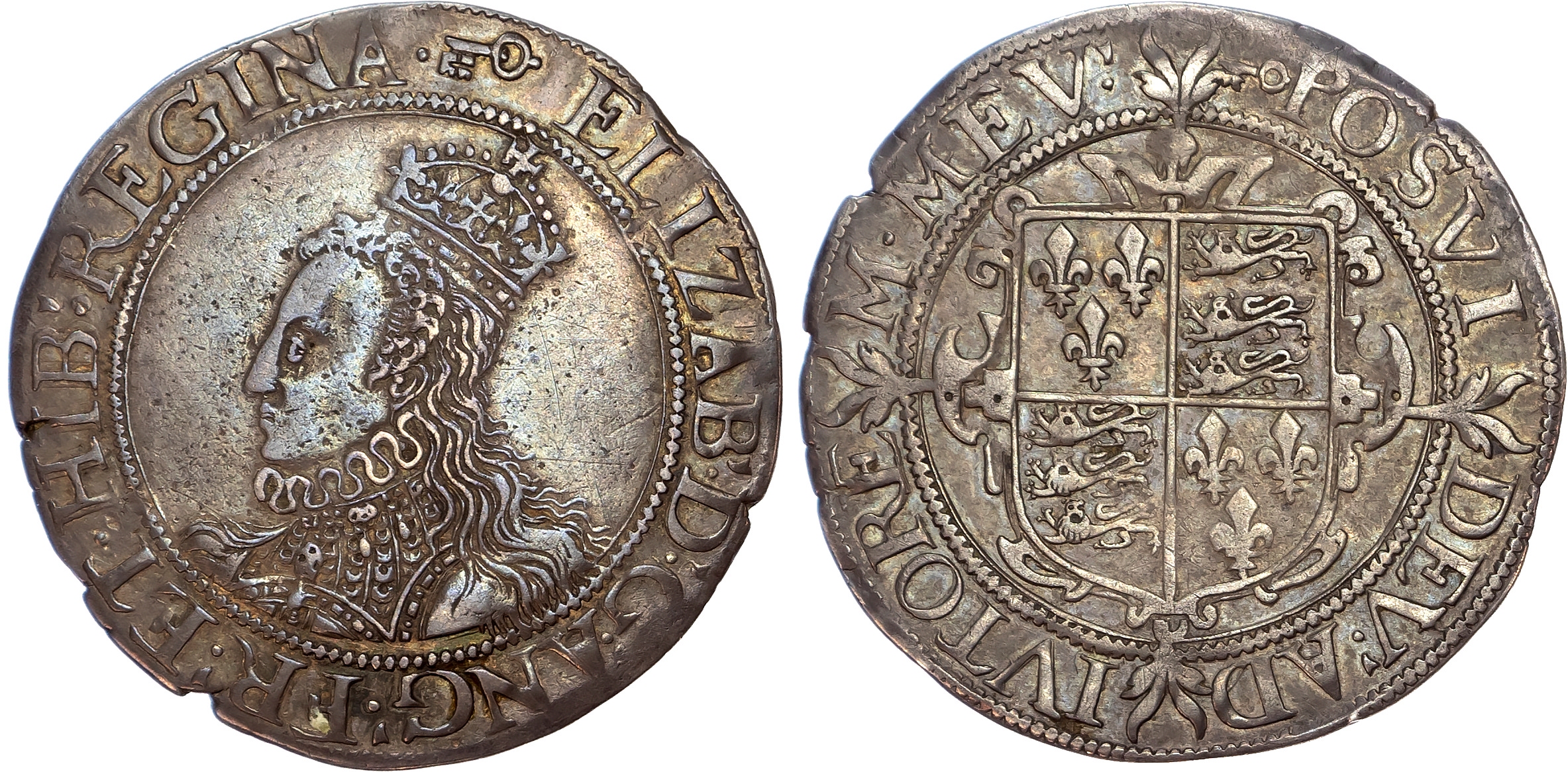Elizabeth I (1558-1603), Pattern Shilling, mintmark large key