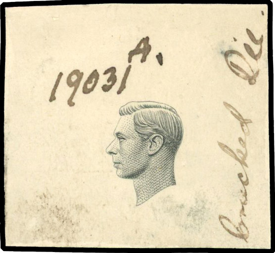 1951 Festival High Value Head Plate Die Proof.