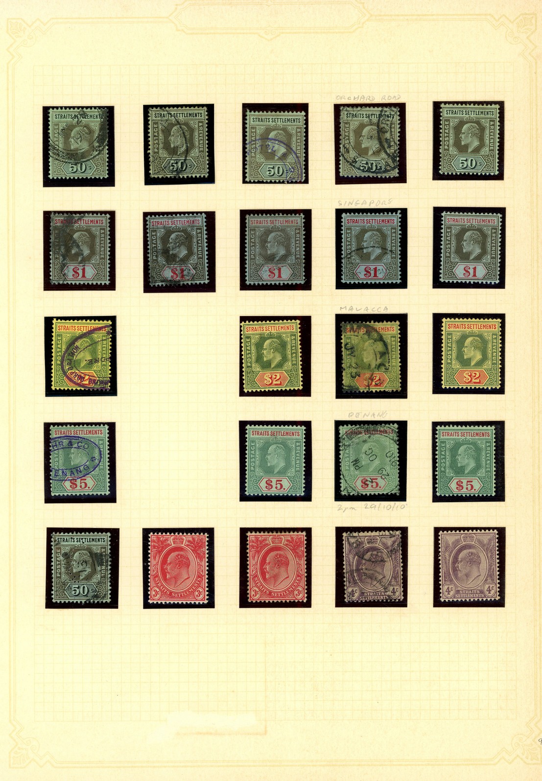 1906-12 mint and used duplicated collection (97) on leaves, with set o.g. and used; not all fine but $2 and $5 each x 2...