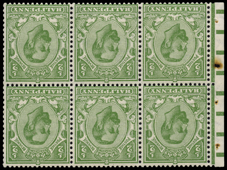 GB 1912  SG335aw Booklet pane