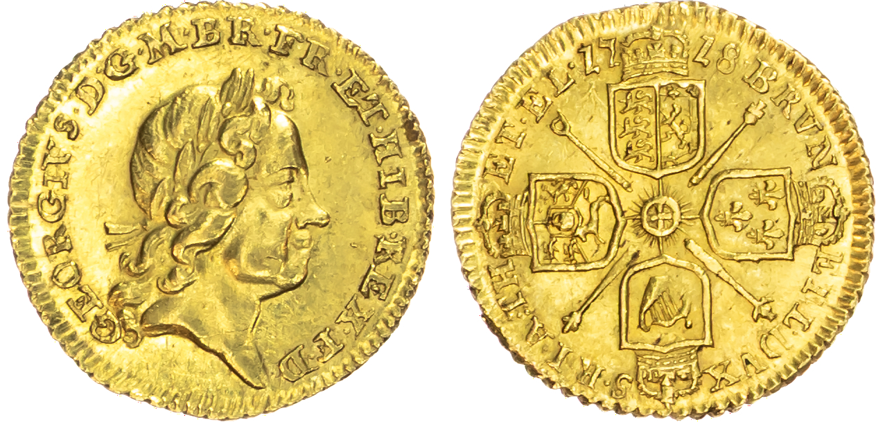 George I (1714-1727), Quarter Guinea, 1718