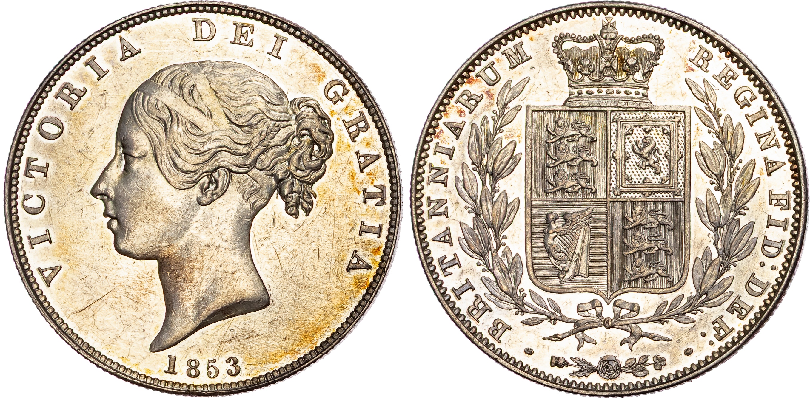 Victoria (1837‐1901), AR Proof Halfcrown, 1853.