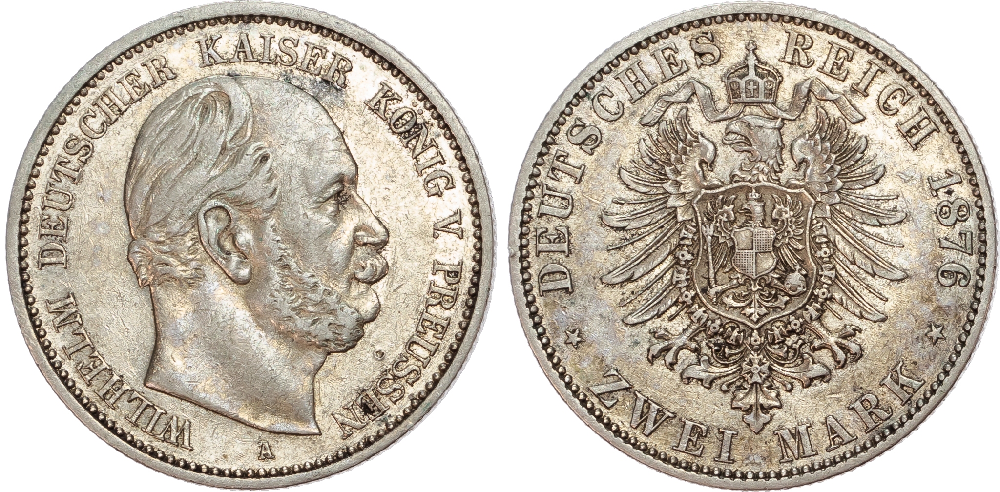 Germany, Prussia, Wilhelm I (1861-1888), silver 2 Marks (3).