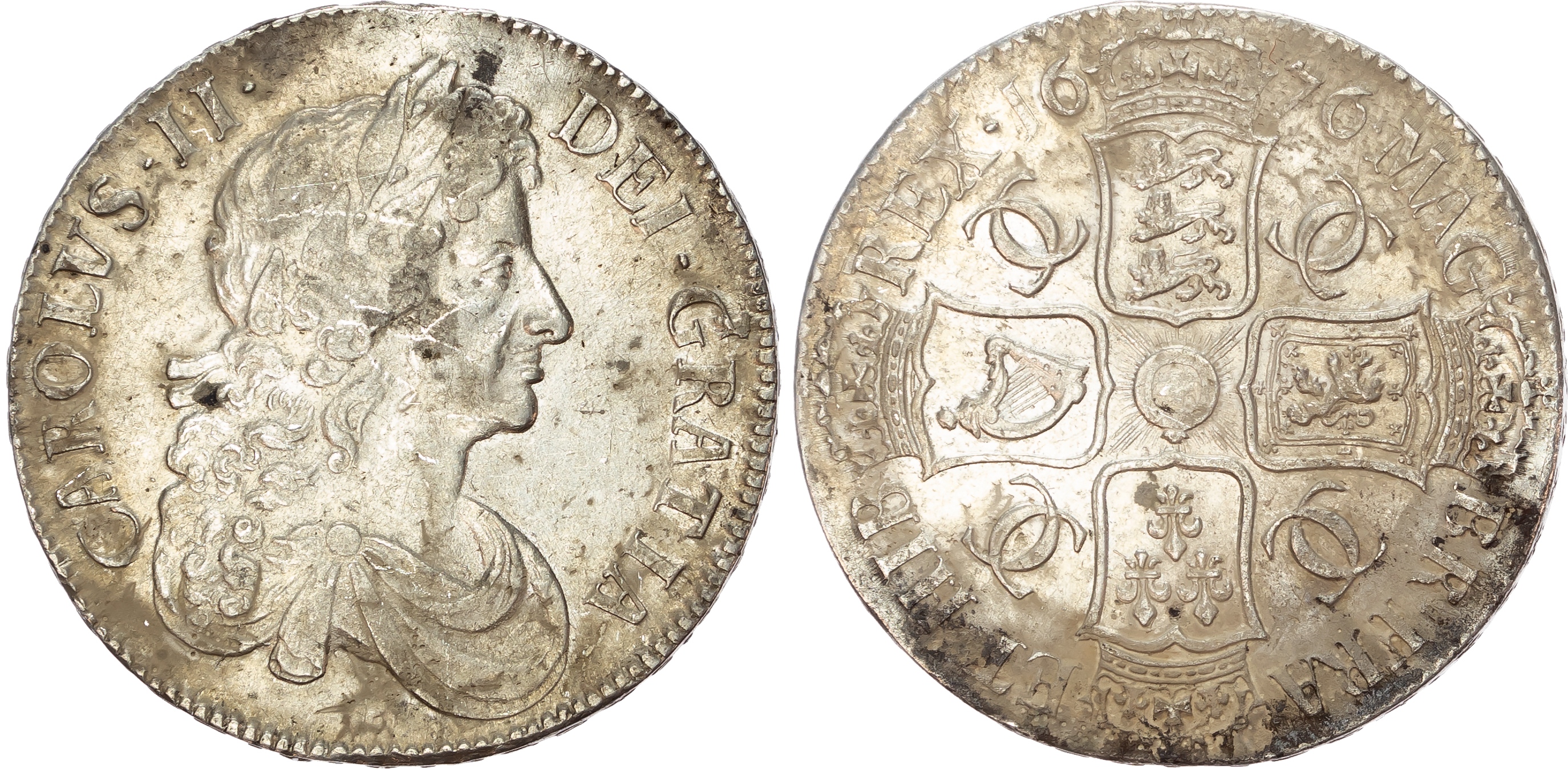 Charles II (1660-1685), Crown, 1676 VICESIMO OCTAVO,