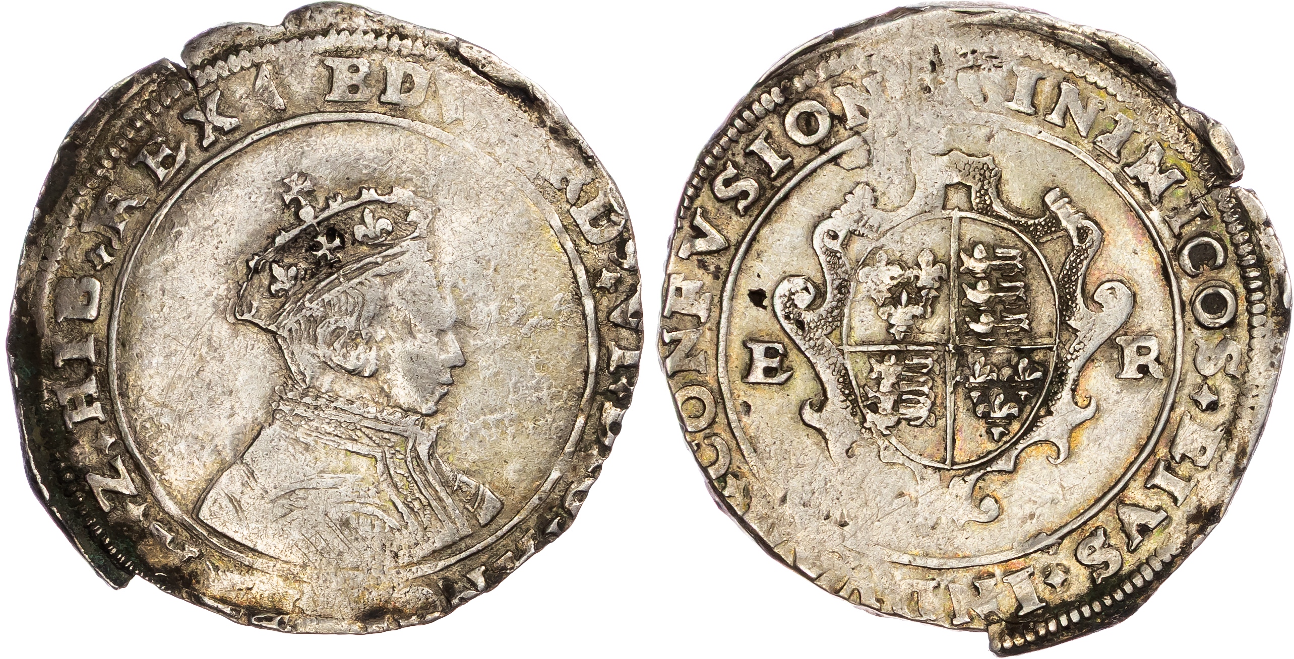 Edward VI (1547-1553), AR Shilling 5.65gm., [1549/50], Second period, 6 oz. issue, Durham House, mm. bow, bust 2.