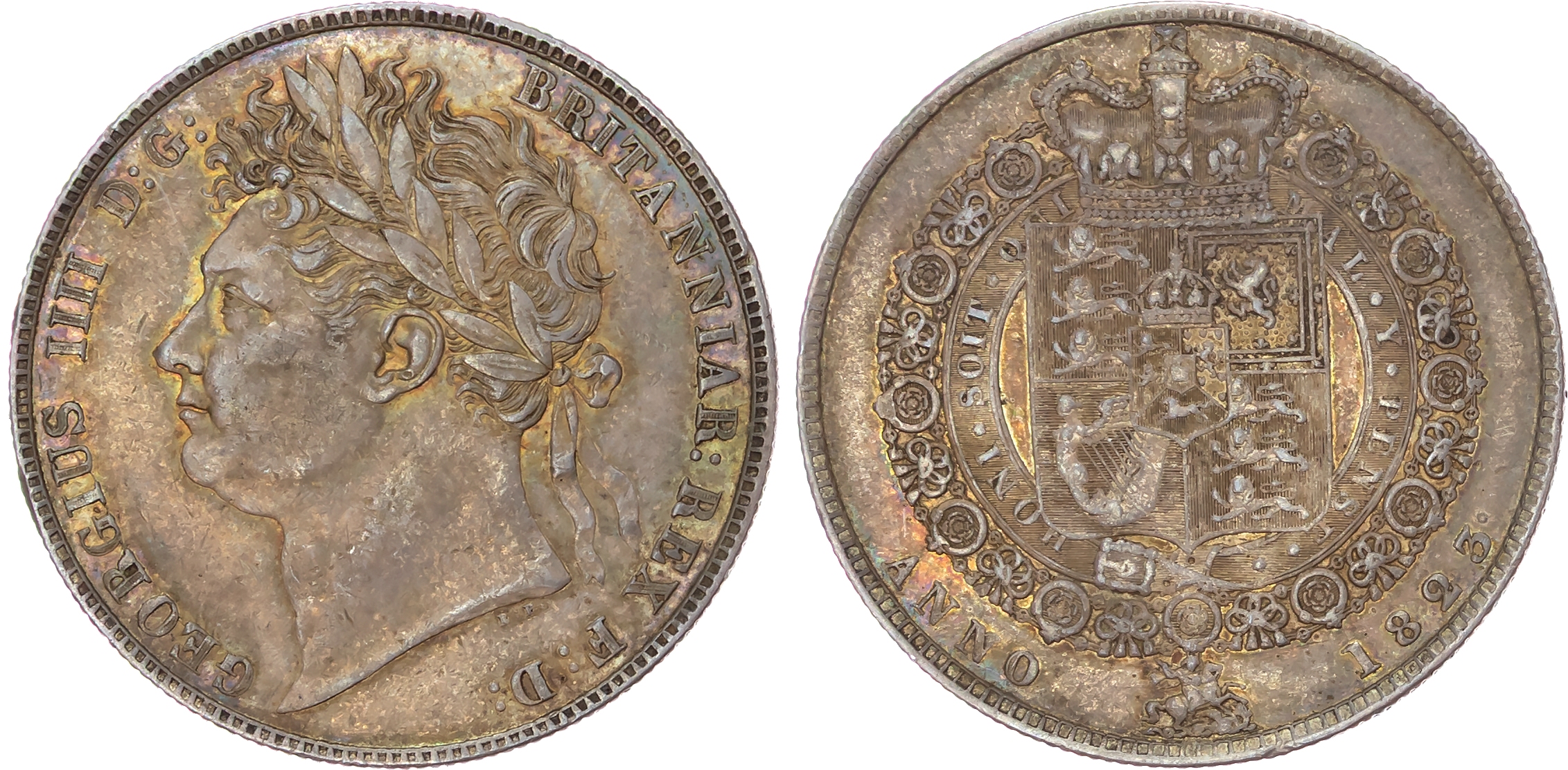 George IV (1820-1830), AR Halfcrown, 1823, second reverse.