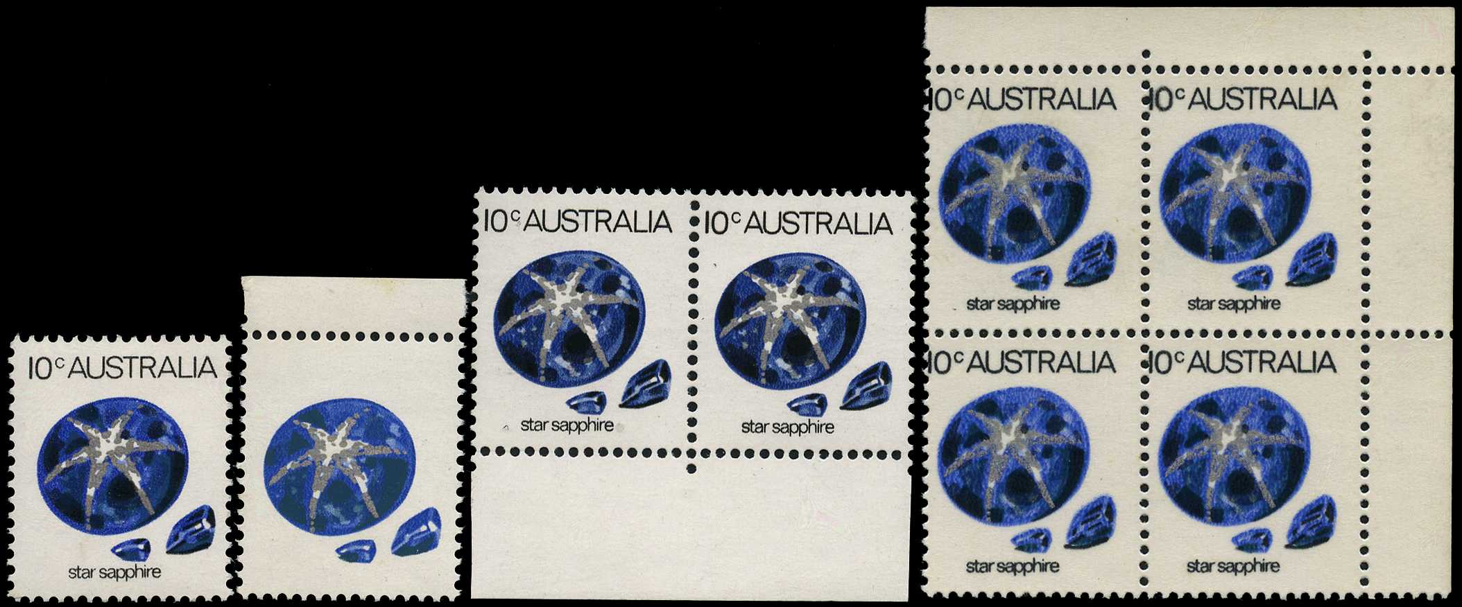 1973-79 10ct 'Star Sapphire' group all...