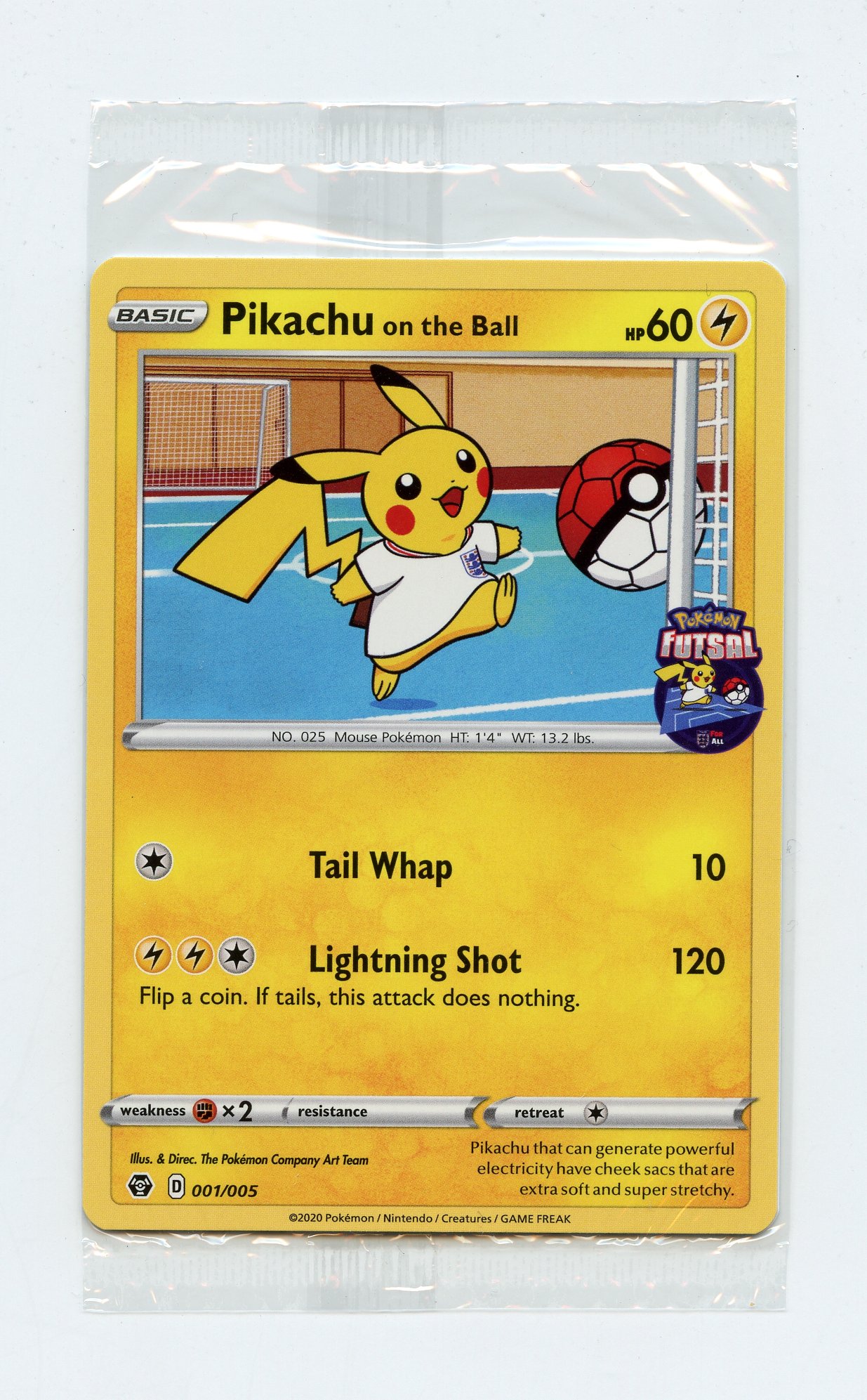 Pikachu on the Ball #001 Futsal Promo - Factory Sealed
