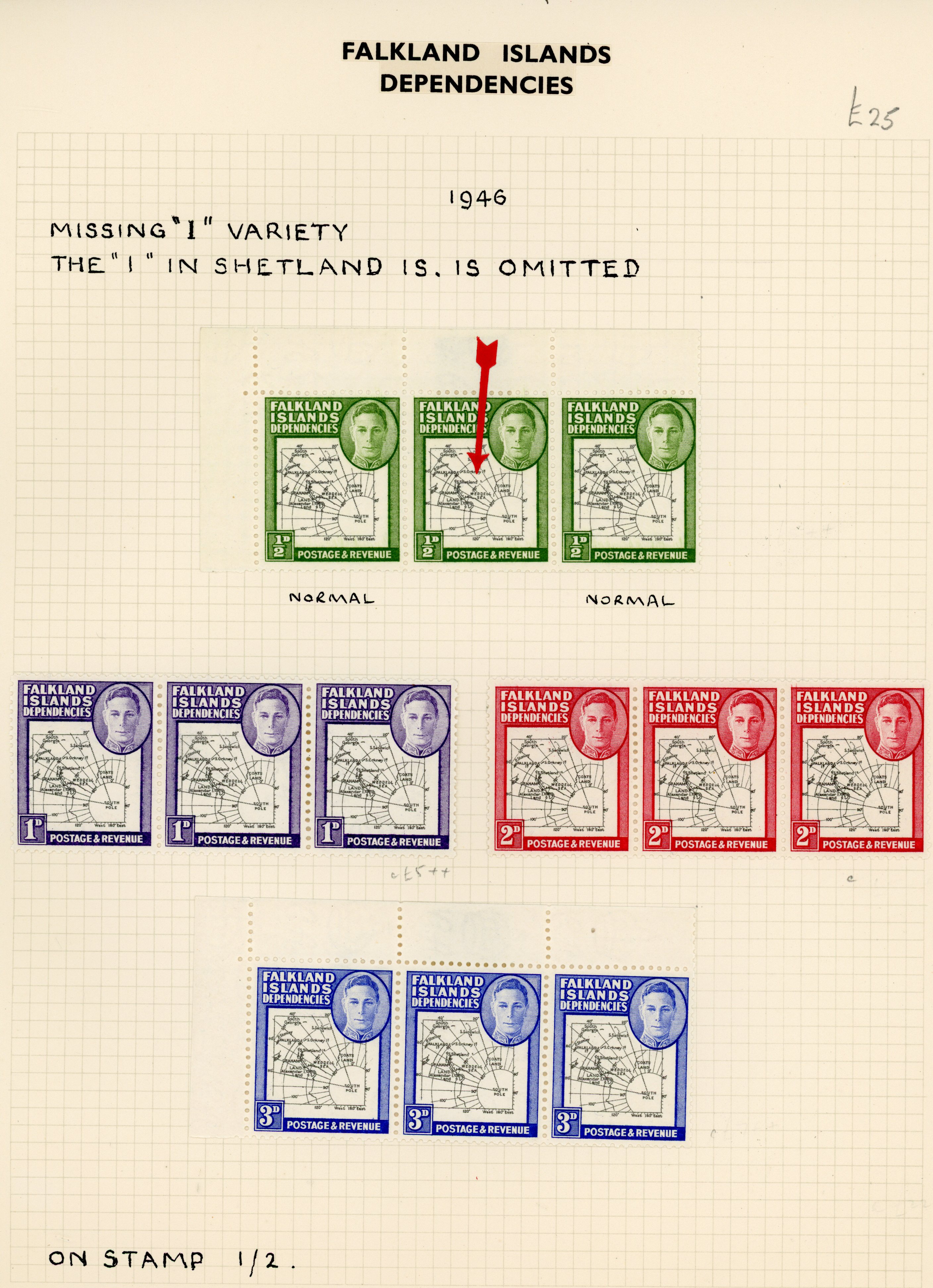 FID SG G1aa-4aa strips mint