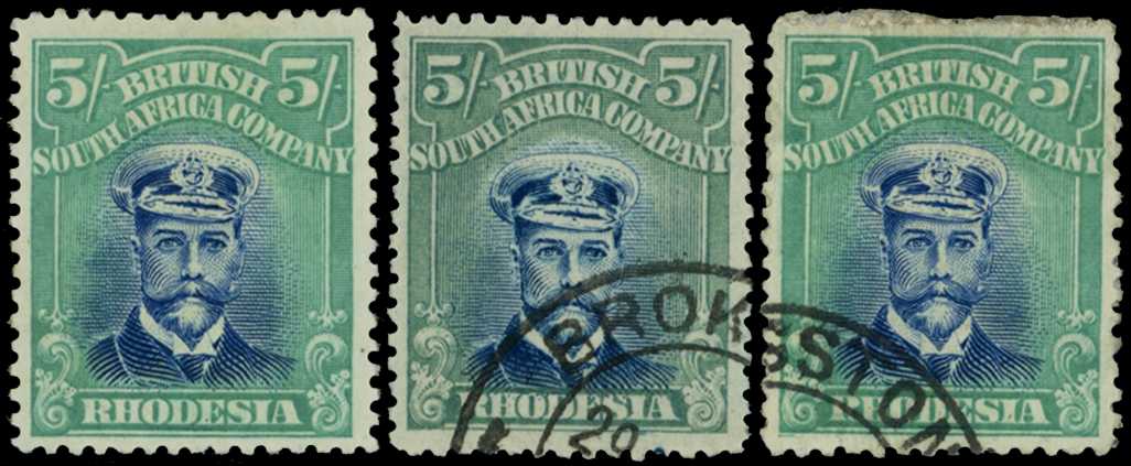 1922-3 5/- Head Die IIIB, perf 14, white...