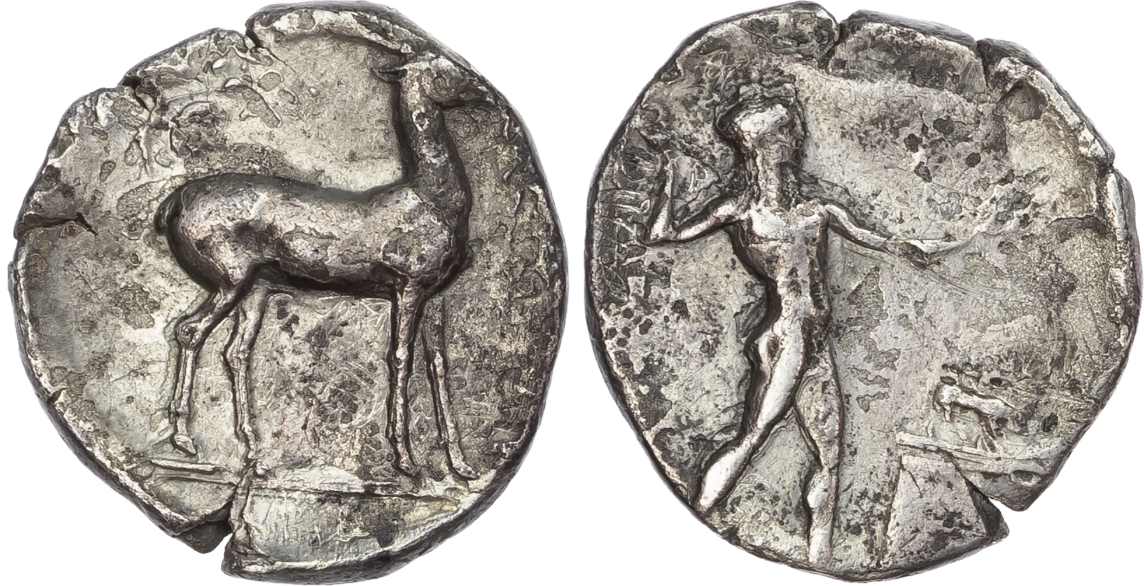 Bruttium, Kaulonia (c. 475-425 BC) AR Nomos, 7.44g. 