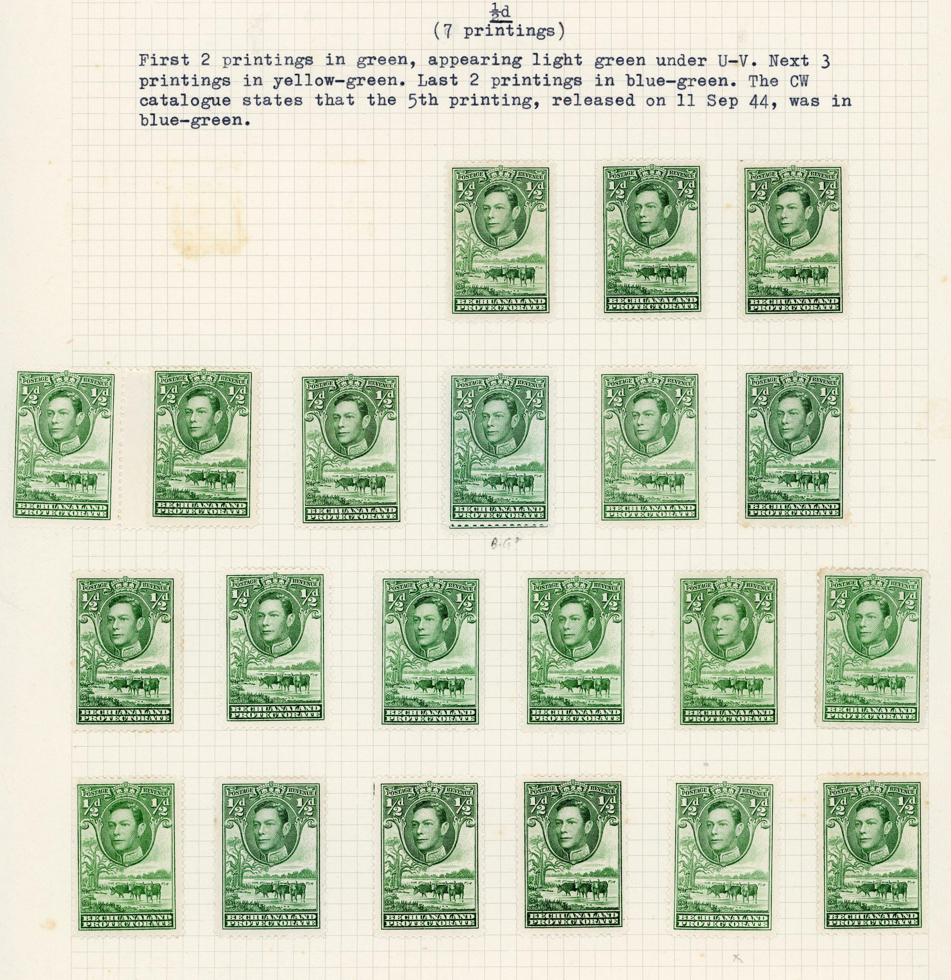 Bechuanaland KG VI balance group