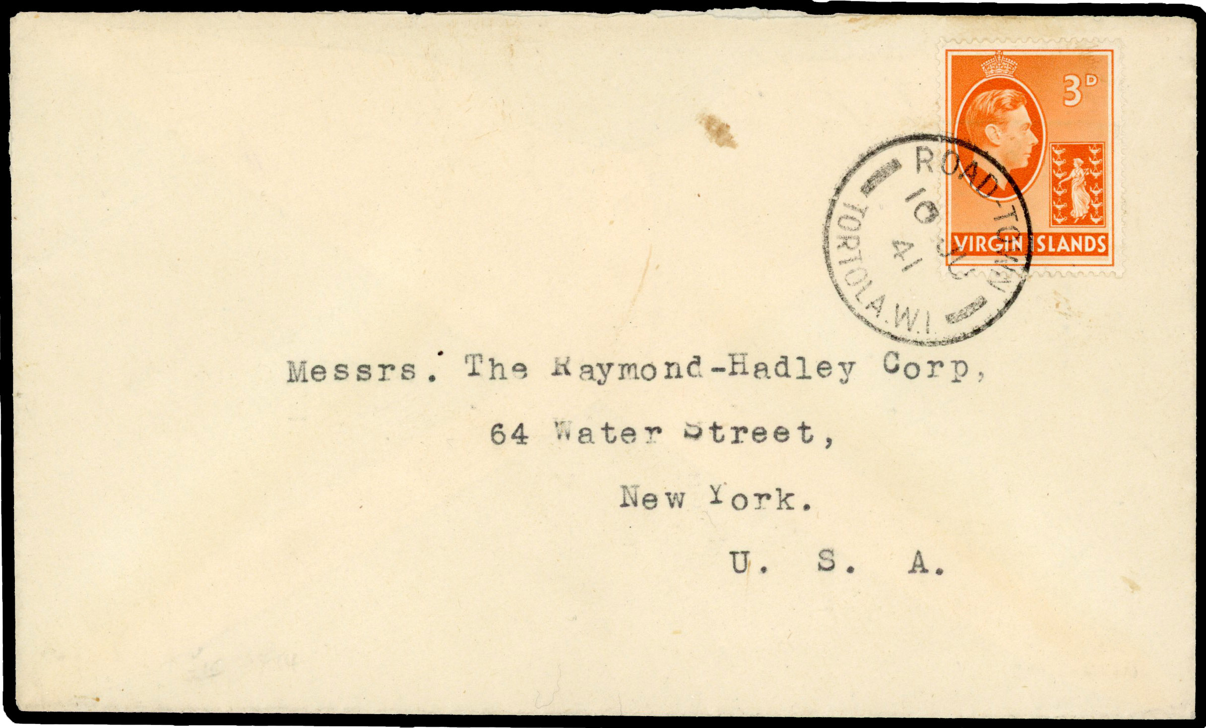 BVI 1941 Censor cover