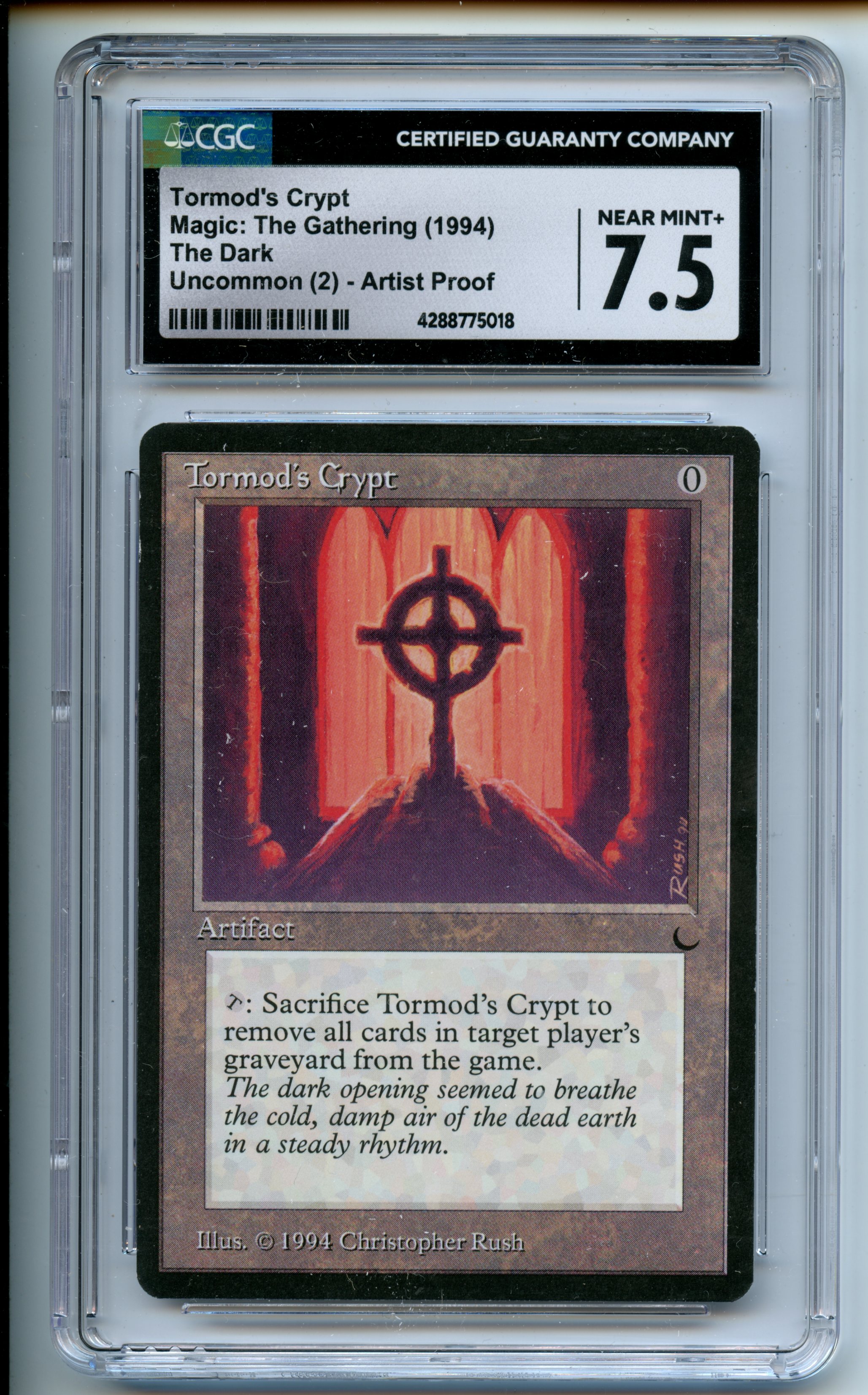 Magic: The Gathering - Tormod's Crypt Artist Proof - The Dark - CGC 7.5