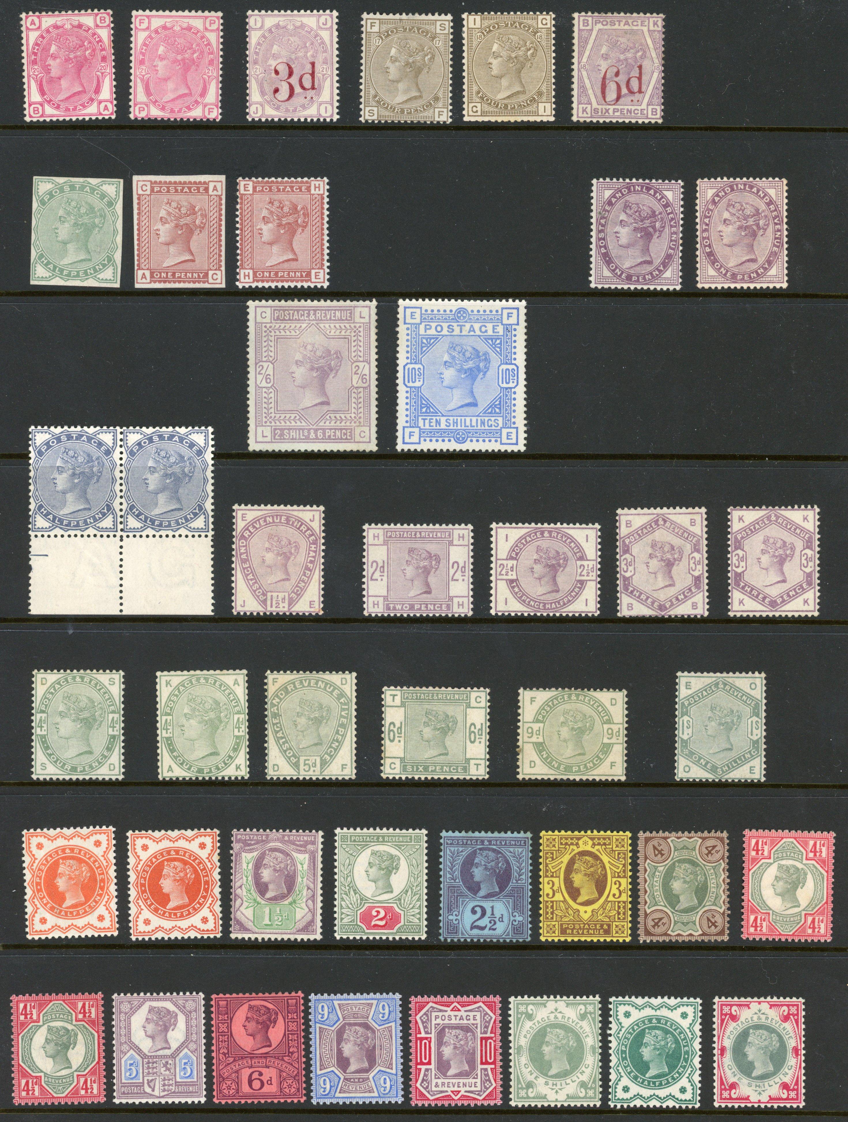 1855-1900 mint/unused selection arranged on Hagner sheets