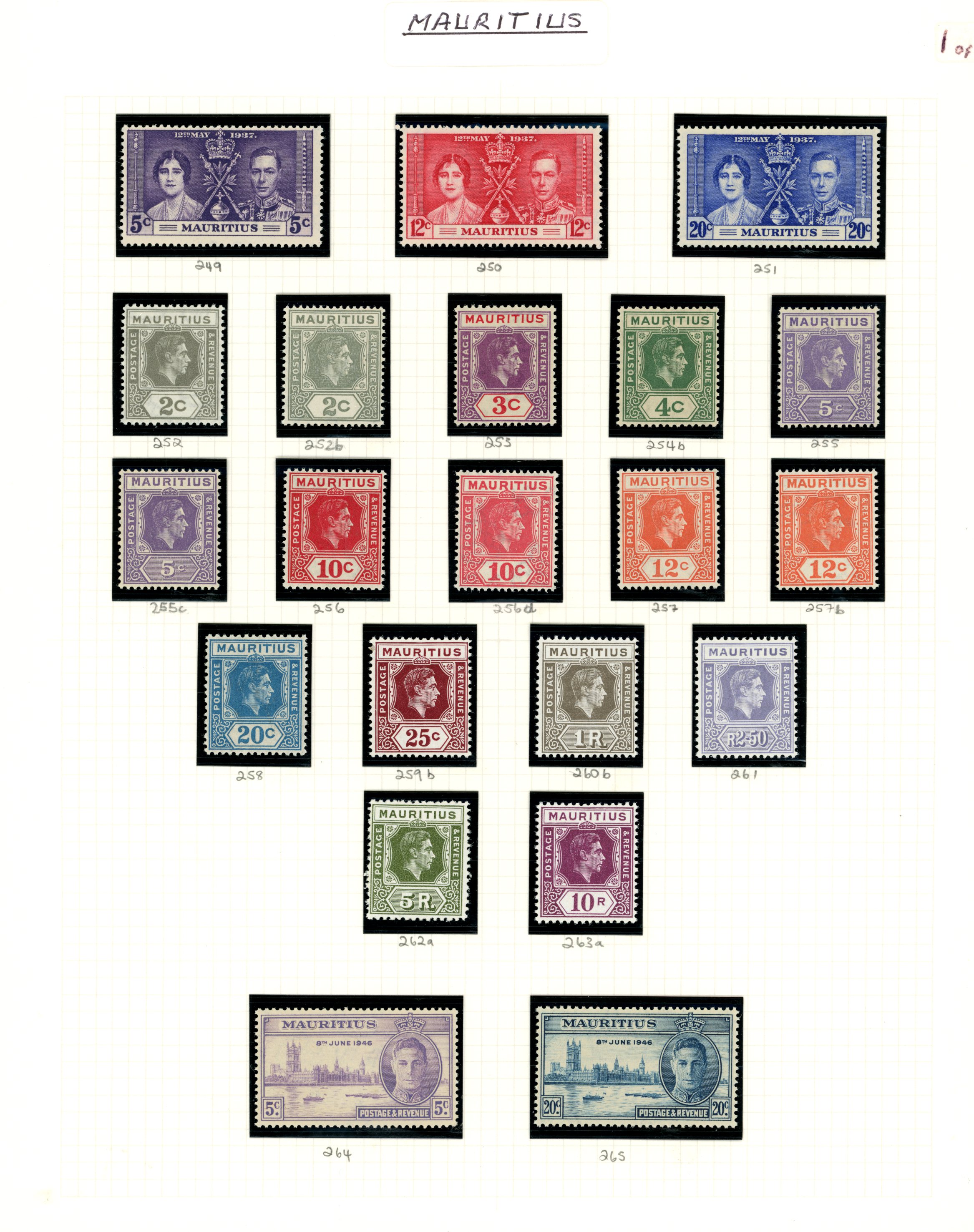 1937-50 KG VI collection (48) on...